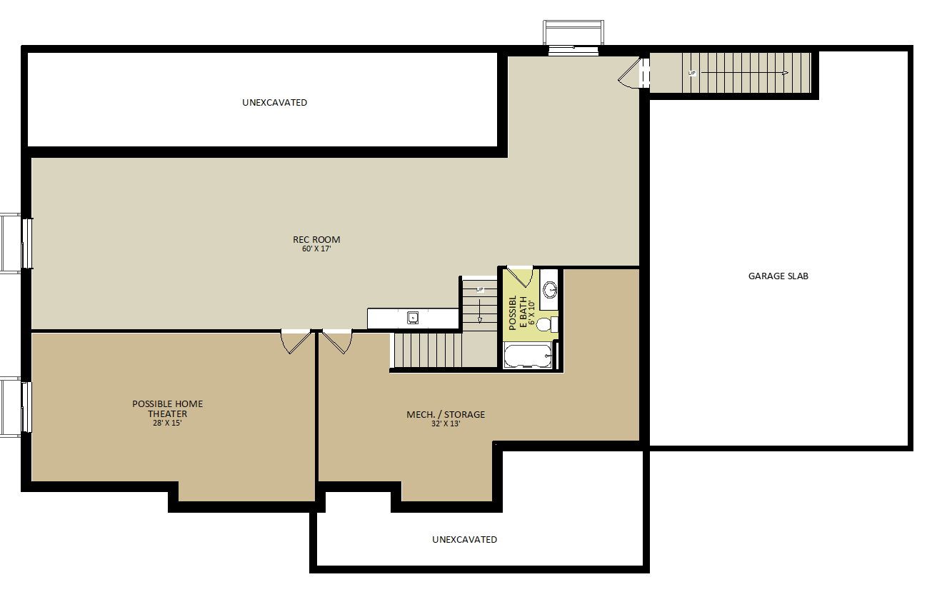 LilacLower Level Floor Plan